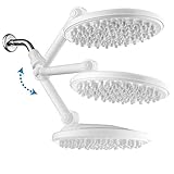 HotelSpa MOBILIS(TM) 4-way Adjustable High-Pressure 9.5" Rainfall Showerhead with 109 Self-Clean Jet