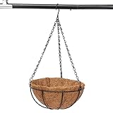 amzmonnsuta　半円ココナツ繊維壁掛けフラワーポット　庭植物　ぶら下げ鉢植え　植木鉢