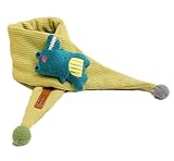 ZKKK 子供スカーフ 女の子　かわいい 男の子　ガールズマフラー　ジュニア 　ベビーネックウォーマー　手触りよい　お出かけ 　通学　春　秋　冬　防寒　カジュアル　5色　ぬいぐるみ　人気　ポンポン付き