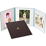 成人式 写真台紙　3面　6切3枚　文字のみ　茶 ロゴ「祝」 ゴールド箔 中枠白色　六切り 三面 アルバム　　婚礼 結婚 成人式 ベビー 成人 20歳　記念日 フォトアルバム　クラウンハート (茶)