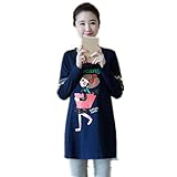マタニティ 妊婦服 ワンピース レディース 秋冬 長袖 ロング 妊娠 マタニティワンピース マタニティウェア ゆったり 産前産後 妊婦用 出産準備 出産祝い 長袖ワンピース (XXL, ネイビー)