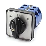 uxcell AC 660V 25A 2極 オンオフオン モーメンタリ 回転カム 切替 スイッチ