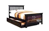 Furniture of America Elliot 2-Piece Cottage Style Twin Size Bed Frame with Trundle, Black [並行輸入品]
