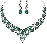 [J's select] ベリーダンス 社交ダンス レディース パーティー ネックレス ピアス (グリーン)