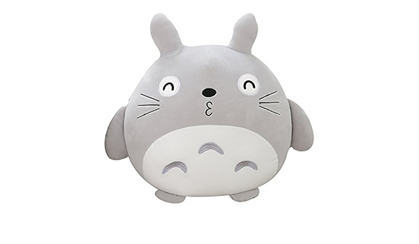 Amazon Co Jp 18インチ スーパーソフトダウンフェザーコットンぬいぐるみ アニマルチンチラ トトロ かわいいトトロのぬいぐるみ キス付き 誕生日 新年ギフト グレー 45cm ホーム キッチン