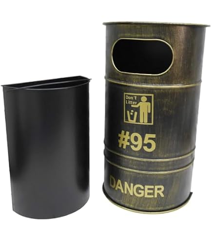 Amazon｜【WNJAPAN】アメリカンレトロ ドラム缶型 ゴミ箱 半円
