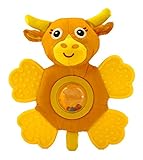 Giggle Toys Little Longhorn Teether Rattle, Brown [並行輸入品]