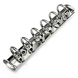 B7 縦 バインダー 金具 背なしタイプ 6穴【Ｆ１３０ー６－１９Ｒー２０ＳＲ】20mm×130ｍｍ ニッケル鍍金 シルバー １本入り