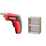 『電動ドライバー 充電式 RD110-R レッド』と『カラーボックス デザイン 2段 幅41.5×奥行29×高さ59.5cm フレンチオーク DCX-2』のセット