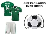 ファンKitbag Chicharito # 14 Mexico Youth Home / Away Soccer Jersey & ShortsキッズプレミアムギフトKitbag ✮サッカーボールボ