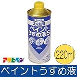 アサヒペン 徳用 ペイントうすめ液 [220ml] アサヒペン・塗料用シンナー・希釈・油性