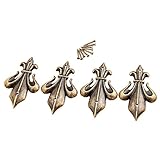 4個入りセット 装飾金具 アンティーク真鍮 装飾ジュエリー小物　木箱掛け金　ネジに付き 45*28mm 装飾 手芸 手作り パーツ 金具