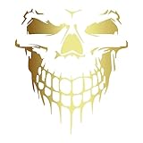 スカルフードステッカー | スカルヘッド車のステッカー反射車のステッカーボディウィンドウ装飾マシンヘッドカバーフード修正ステッカー反射自己粘着スカルビニールカーデカール,車/トラック用ビニールグラフィックデカール、車のボンネットボディサイドリアウィンドウステッカースカルビニールカーデカール