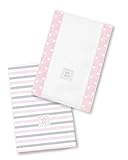 スワドルデザインズ バーピー よだれ拭き (バープクロス) シンプルストライプ パステル ピンク 2枚セットSD-621PP 【日本正規品】