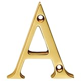 Polished Brass 50 mmドア数字文字A byカーライル真鍮