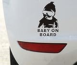 BABY ON BOARD 『男の子』 赤ちゃんが乗っています 車 シール ステッカー ([黒])