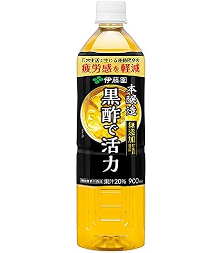 Amazon.co.jp: 伊藤園 黒酢で活力 900ml×12本 [機能性表示食品] : 食品
