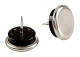 Shepherd Hardware 9100 1-Inch Nail On Furniture Glides with Satin Nickel Base, 4-Pack by Shepherd Ha