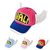 アラレちゃん 帽子 コスプレ アラレ グッズ 仮装用 キャップ フリーサイズ ハロウィン クリスマス (ローズレッド)