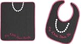 Bib&burp Cloth St, Black Bib by C&F
