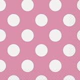 Hot Pink Dots Napkins - by Unique Party