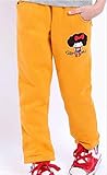 子ども服 ズボン 運動 裏起毛 秋冬 カジュアルパンツ (130ｃｍ, 黄色)