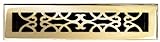 Brass Elegans 120C PLB Solid Cast Brass Victorian 2-1/4-Inch by 14-Inch Floor Register, Polished Bra
