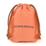 OCEAN＆GROUND オーシャンアンドグラウンド コットン巾着小 OCEAN＆GROUND サーモンピンク