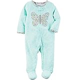 カーターズ ロンパース carter's 女の子用ミント花柄蝶アップリケ足つきカバーオール (9months(67-72cm)) [並行輸入品]