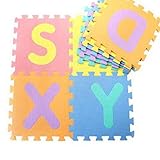 RXIN 10枚/ロット 30x30cm 子供用 ソフト開発 クラフトラグ パズルマット 子供用 赤ちゃん 漫画 無地 EVAフォーム プレイマット パッド 床 PP4