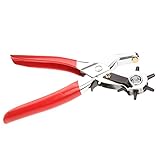 Demiawaking　穴あけパンチ 　ベルト　サイズ調節　丸穴6サイズ　回転式　レザーパンチ