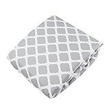 Kushies Baby Fitted Crib Sheet, Grey Lattice by Kushies [並行輸入品]