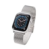 エレコム Apple Watch (アップルウォッチ) バンド 41mm 40mm 38mm [Apple Watch 8 7 SE2 SE 6 5 4 3 2 1 対応] ステンレス ミラネーゼ 長さ調整可 調整工具付き シルバー AW-41BDSSMSV