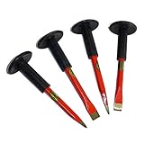 Prasertsteel Punch and Chisel - Rubber Shaft 10 inch