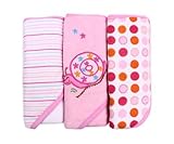 Spasilk Soft Terry Hooded Towel Set, Pink Snail, 3-Count by Spasilk [並行輸入品]