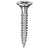 【300本入】 ネジ 接合金具 【軽天・内装工事用 ユニクロ型 3.5×65mm】 スチール製 ラッパ頭 〔建築 工事 工具〕