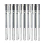 無印良品 ゲルインキボールペン 黒 140×10mm 芯径0.38mm キャップ式 10本セット 44564769