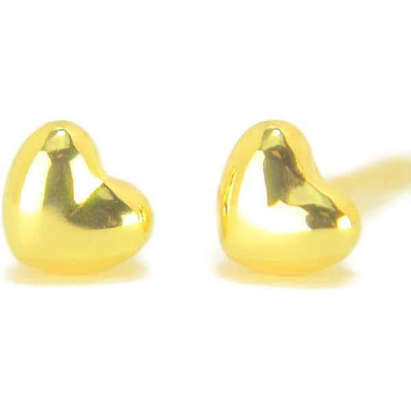Amazon | K18 18金 定番 オープンハートピアス Lサイズ 10mm×8.5