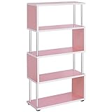 オープンシェルフ ピンク 5段 デザインラック 飾り棚 間仕切り TKM-9907PI