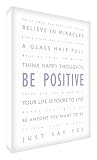 Feel Good Art Gallery Wrapped A2 Box Canvas with Solid Front Panel (16 x 24-Inch, Lilac on White, Be
