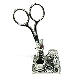 A.E.Williams ソーイングステーション テディベア ピューター 錫 英国製 はさみ 指ぬき 針刺し