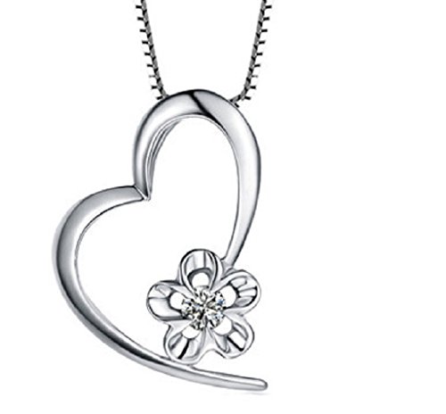 Fairy Heart オープンハート フラワー 1粒ネックレス レディース プレゼント ギフト 豪華セット