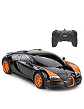 RASTAR R/Cカー 1/24 RC ブガッティ・ヴェイロン16.4リモートコントロールカー ブガッティモデルカー ブラック＆オレン 2.4GHz