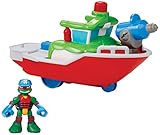 Teenage Mutant Ninja Turtles Pre-Cool Half Shell Heroes Fire Boat with Captain Raphael Bathtub Vehic