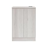 デスクサイド キャビネット 日本製 ホワイト タイプ：Ａ／扉