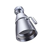 Angle Simple Brass 2-Inch High Pressure Adjustable Shower Spray Fixed Mount Wall Shower Head, Polish