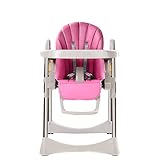 子供用ダイニングチェア 子供のダイニングチェア多機能折り畳み式の椅子ポータブルダイニングテーブルプラスチック (色 : Pink)