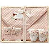 『出産祝 ベビーギフト プレゼント お祝い 内祝などに人気の商品』　　WISH BORN　オーガニックブランケットセット