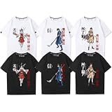 [綿陽] キングダム tシャツ 半袖 信 河了貂 夏服 インナーシャツ T-shirt トップス 上着 記念服 運動服 丸首 キングダム コスプレ衣装 応援服 カジュアル 人気 かっこいい 男女兼用 通気性 日常着 プレゼント (L,ブラック-3) [並行輸入品]