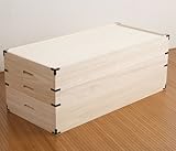 桐衣装箱 3段 高さ35cm (幅91cm×奥行42cm) 桐天然木 日本製 HI-0003